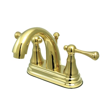 KS7612BL 4 Centerset Bathroom Faucet, Polished Brass